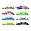 A group of different colored handles with various designs.
