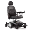 A picture of the back of a power chair.