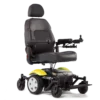 A picture of the back of a power chair.